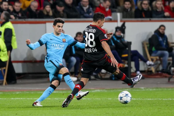 Bayer 04 Leverkusen vs Barcelona Champions League — Stockfoto