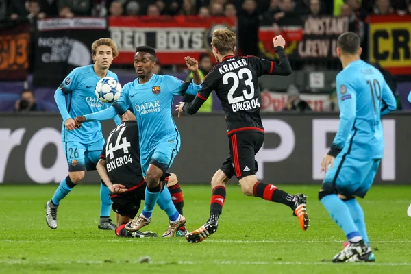 A Bayer 04 Leverkusen vs Barcelona Bajnokok Ligája — Stock Fotó