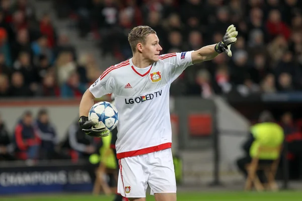 Bernd Leno tijdens de Uefa Champions League-wedstrijd tussen Bayer 0 — Stockfoto