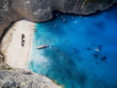 Zakynthos, Navagio Beach Navagio (batık) Beach'te görülmektedir