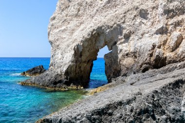 Zakynthos Adası Yunanistan'mavi mağaralar