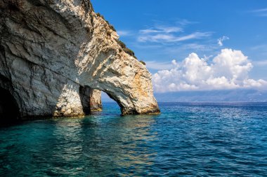 Zakynthos Adası Yunanistan'mavi mağaralar