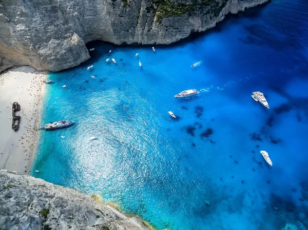 Zakynthos, Navagio Beach Navagio (batık) Beach'te görülmektedir