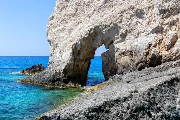 Modrá jeskyně na ostrově Zakynthos v Řecku — Stock fotografie