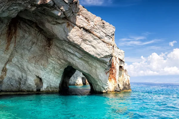 Blue caves on Zakynthos Island in Greece — Stock Photo, Image