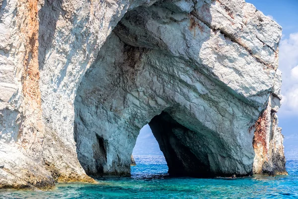 Blue caves on Zakynthos Island in Greece — Stock Photo, Image