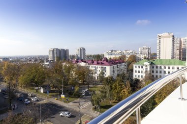 Krasnodar şehir görünümünü. Binalar ve mimari detay