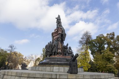 Heykeller ve anıtlar Krasnodar, Rusya'nın görünümü. 