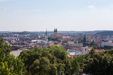 View of the Nitra city in Slovakia. Nitra has population of abou clipart