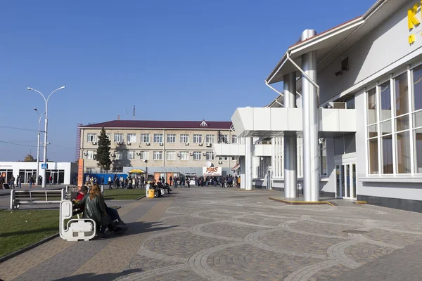Vista del aeropuerto de Pashkovskiy Terminal en Krasnodar, Rusia . — Foto de Stock