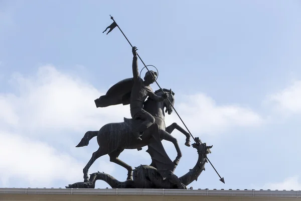 Weergave van de beelden en monumenten van Krasnodar, Rusland. — Stockfoto