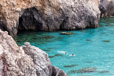 güzel plajları, Yunanistan - Tsigrado, Milos Adası