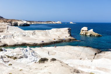 Sarakiniko beach, Milos island, Cyclades, Yunanistan
