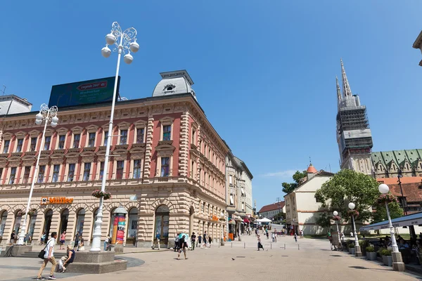 Здания в центре города Загреб, Хорватия. Архитектура — стоковое фото