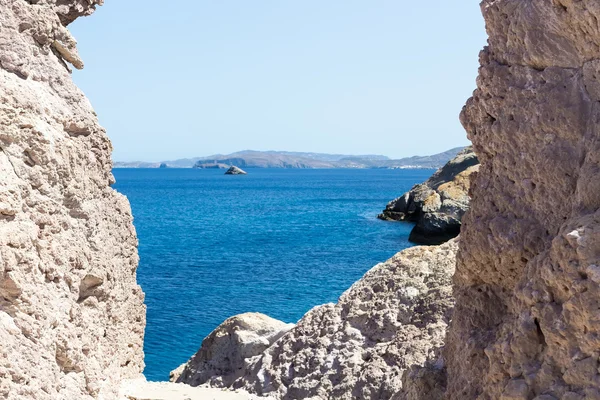 A festői szépségű strandok Milos island, Cyclades, Görögország — Stock Fotó