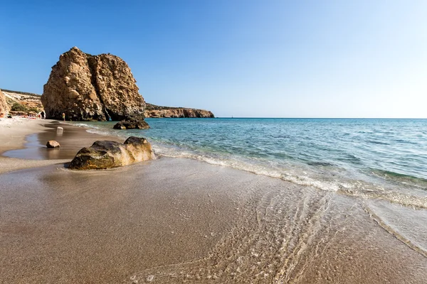 美丽的自然色彩的 Firiplaka 海滩，米洛斯，希腊 — 图库照片