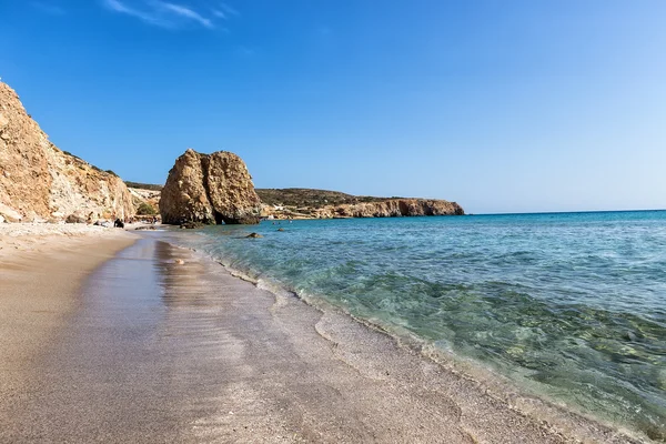 Beautiful natural colors of Firiplaka beach, Milos, Greece — Stock Photo, Image