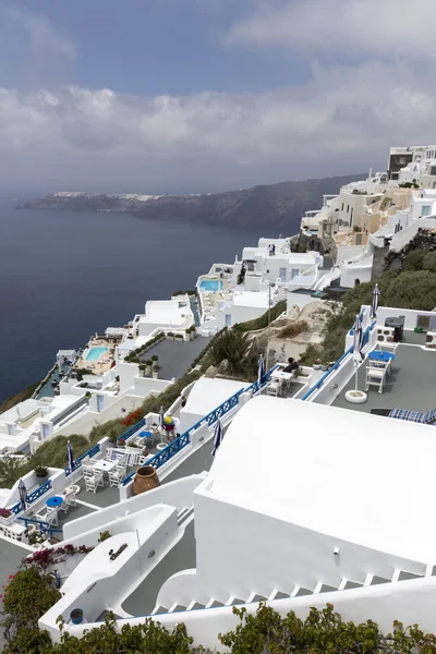 View of houses and picturesque in Santorini island, Aegean sea — Stock Photo, Image