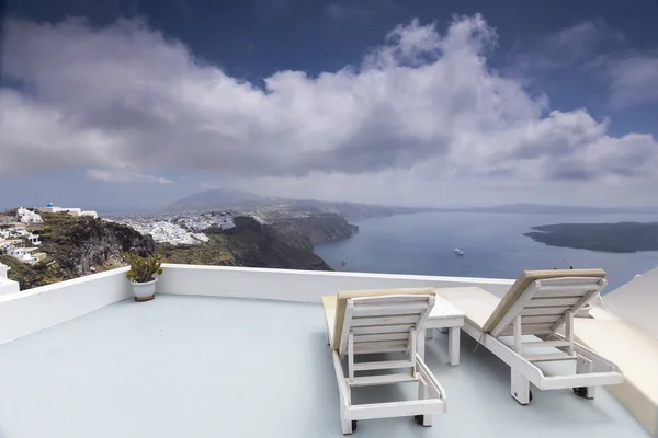 有名なイアの村、ギリシャのサントリーニ島の風景 — Stock fotografie