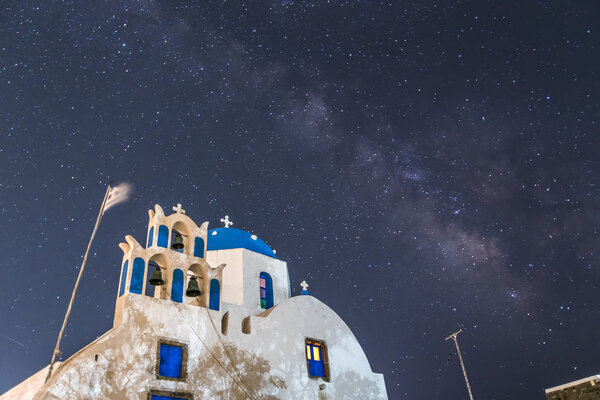 The Milky Way from Santorini island in Greece. Image taken with 