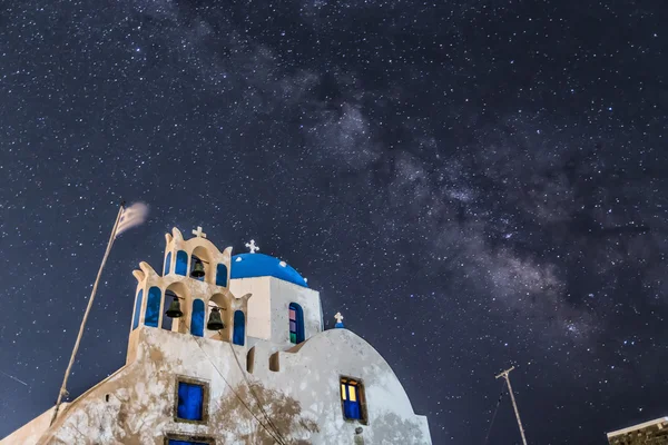 The Milky Way from Santorini island in Greece. Image taken with — Stock Photo, Image