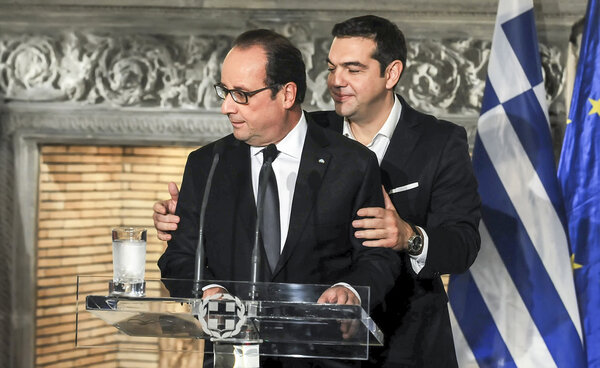  Премьер-министр Алексис Ципрас и президент Франции Франк
