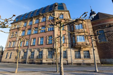 Dusseldorf, Almanya modern binalarda. Mimari ayrıntıları