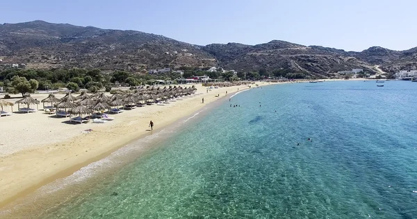 Yunan Adası Ios Island, Cyclad kıyılarına havadan görünümü