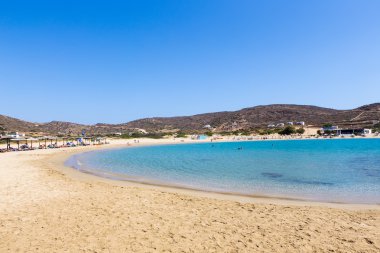 Yunan Adası Ios Island, Cyclad kıyılarına havadan görünümü