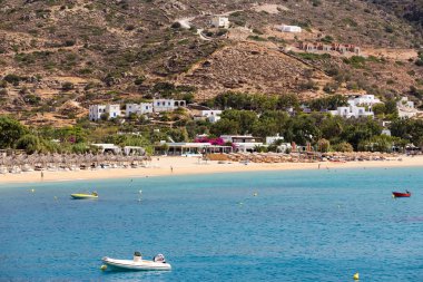 Yunan Adası Ios Island, Cyclad kıyılarına havadan görünümü
