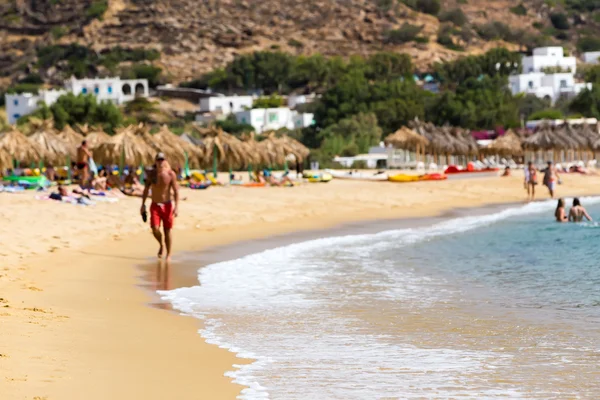 Pohled z pláží ostrova řecký ostrov Ios Cyclades, Gr — Stock fotografie
