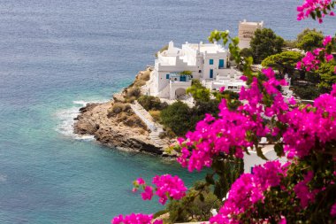 Harika manzarasını şehir binaları Ios Island, Yunanistan