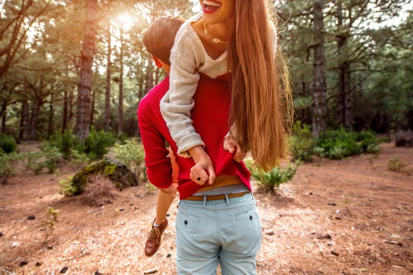Couple having piggyback — Stok fotoğraf