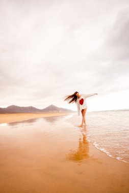 kadın zevk güzel bir plaj