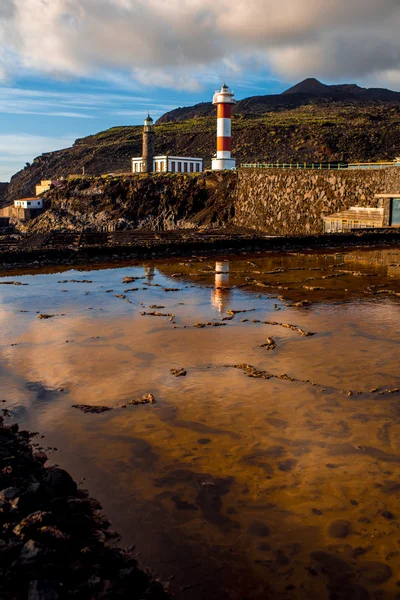 Salt tillverkning på ön La Palma — Stockfoto