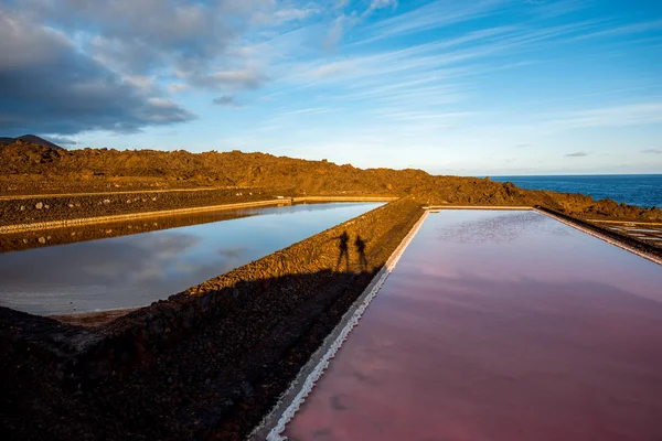 Zout productie op het eiland La Palma — Stockfoto