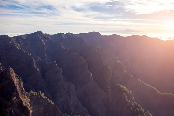 Vulkanische Gebirgskette auf der Insel La Palma — Stockfoto