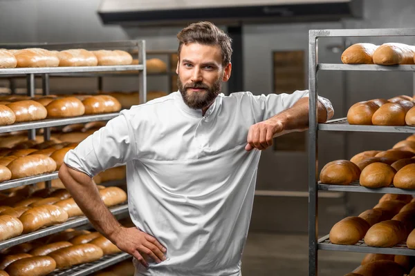 Porträt eines Bäckers — Stockfoto