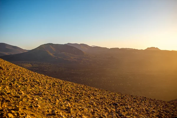 Vulkan caldera blanca auf lanzarote — Stockfoto