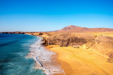 Papagayo plaj Lanzarote Adası