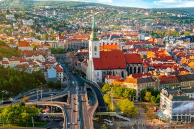 Bratislava şehrinin eski kenti görünümü