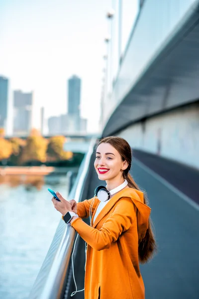 Ranní cvičení v megacity — Stock fotografie