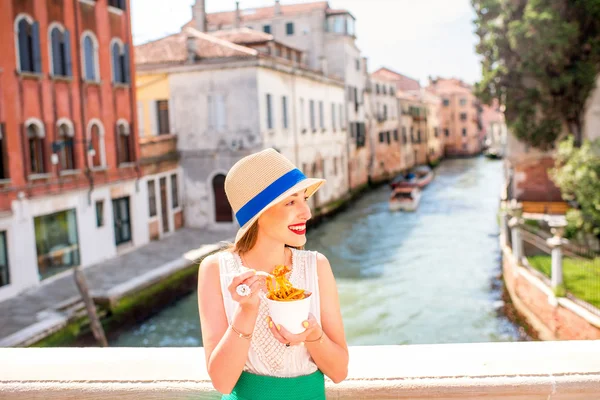 Італійська вулиці харчування у Венеції — стокове фото