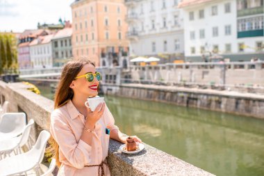 İçme kahve Merkezi Ljubljana, Slovenya