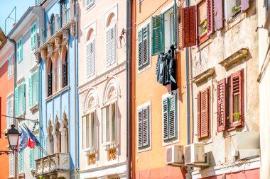 Piran şehirdeki sokak görünümü