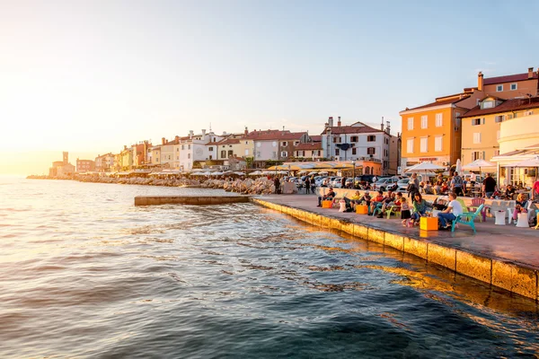 Ciudad de Piran en Eslovenia — Foto de Stock