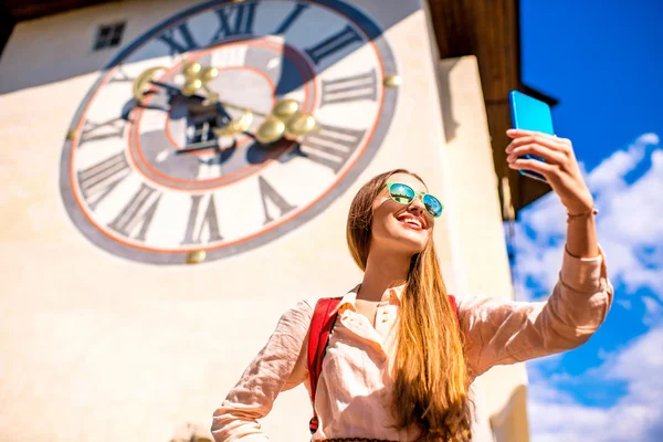 Vrouw reizen in Graz, Oostenrijk — Stockfoto