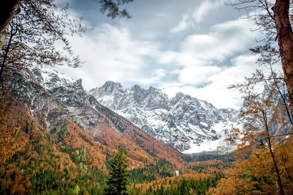 Blick auf die Landschaft der slowenischen Alpen — Stockfoto