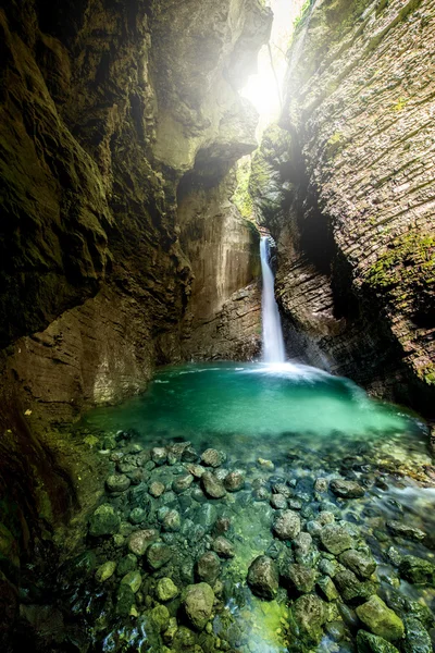 Cachoeira Kozjak na Eslovénia — Fotografia de Stock