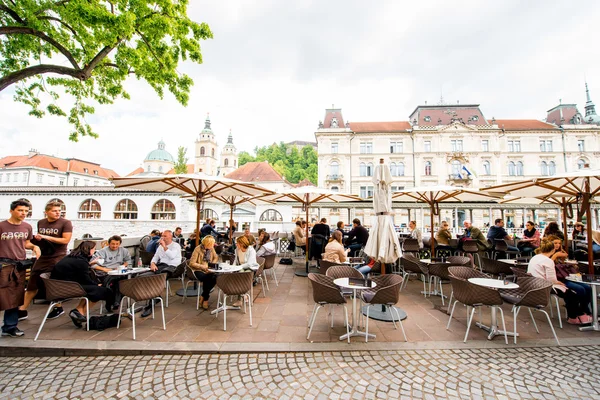 Het leven in Ljubljana City — Stockfoto